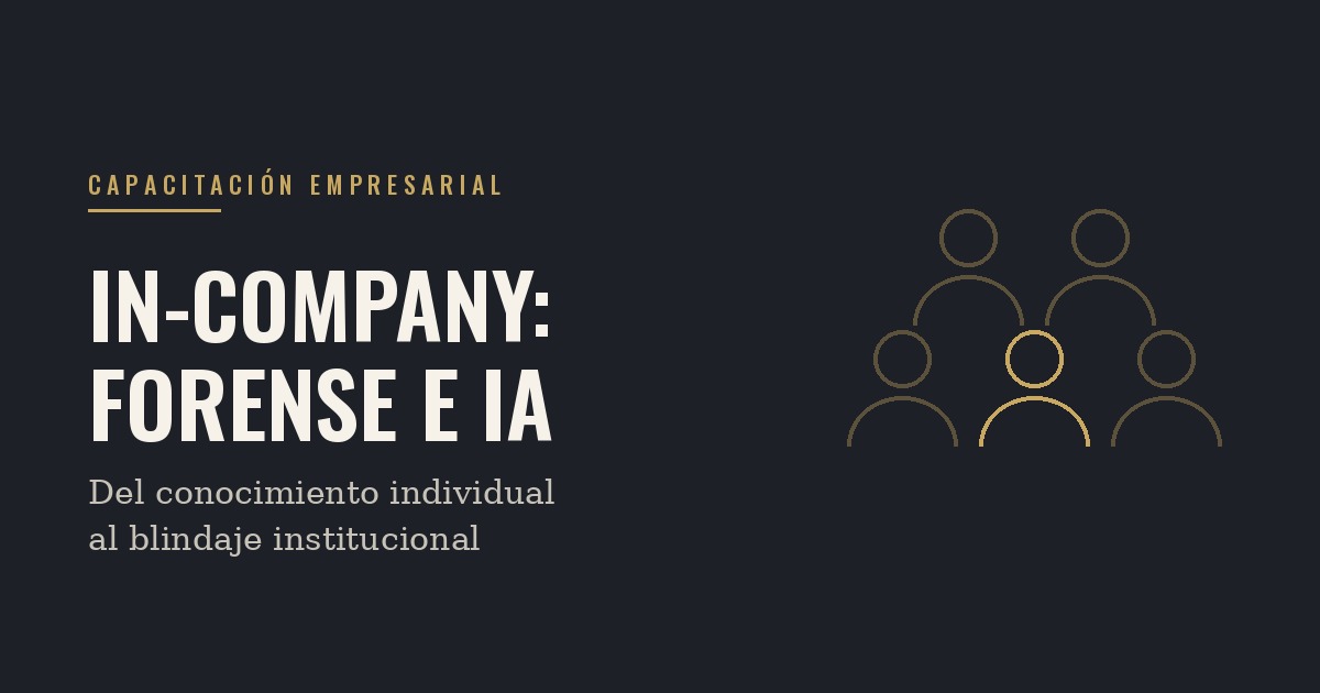 Portada del artículo sobre capacitación in-company en auditoría forense e inteligencia artificial